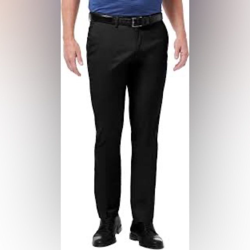 NWT FARRAH 52W x 30L Khaki Preppy Pleated Front Navy Pants